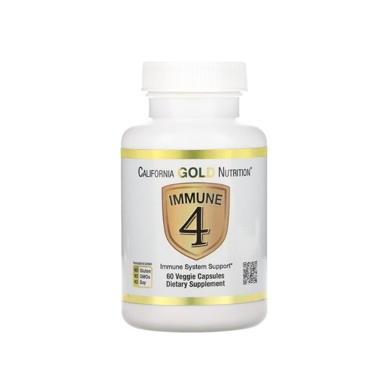 California Gold Nutrition Immune 4 Immune System Support 60 Veggie Capsules