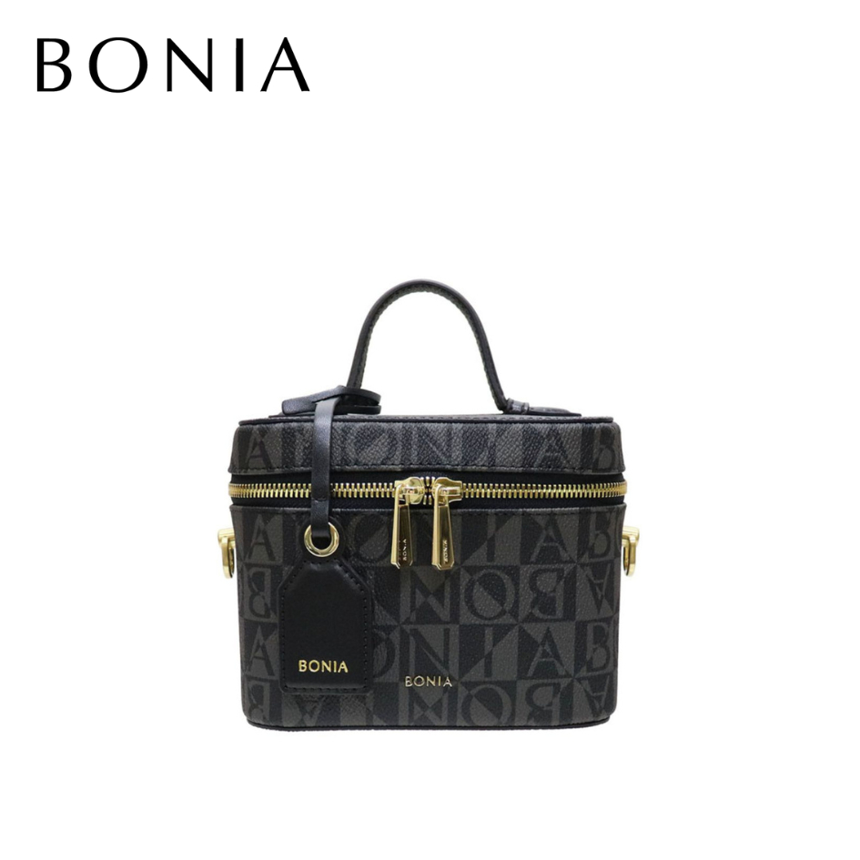 Bonia - Monogram Satchel Box Bag