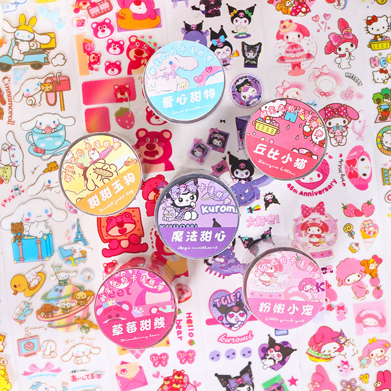 

label / stiker roll transparan sanrio character