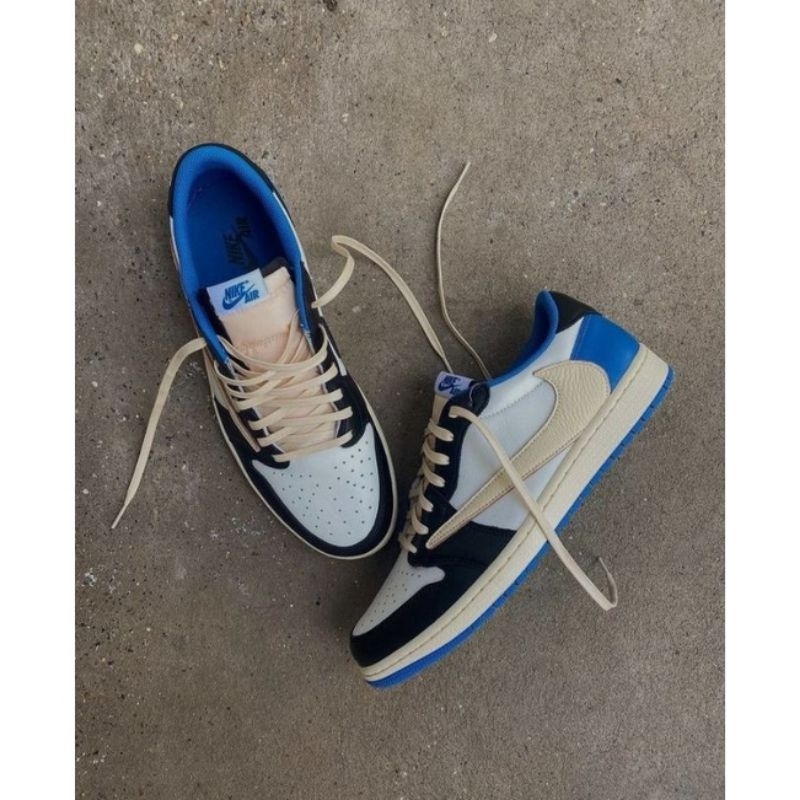 sepatu Nike Air jordan 1 low //blue cream