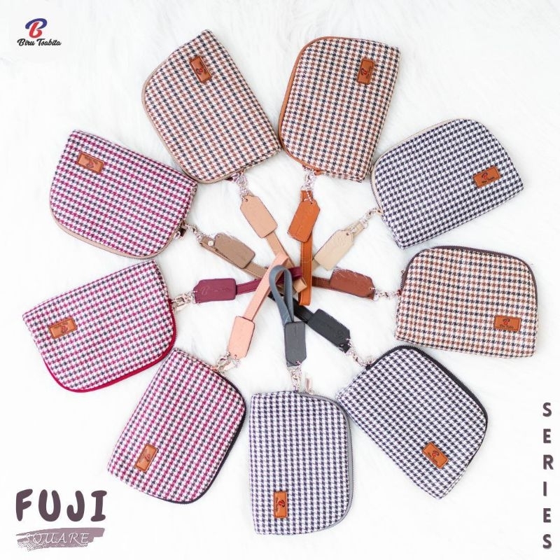 POUCH FUJI SQUARE BIRU TSABITA / POUCH FUJI / DOMPET FUJI / DOMPET BIRU TSABITA