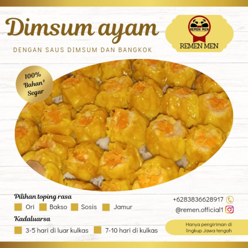 

DIMSUM AYAM FROZEN REMEN MEN