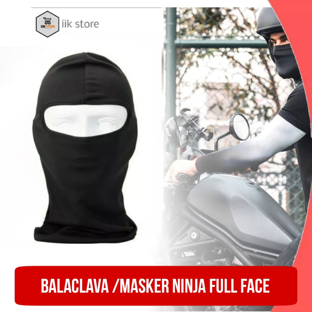 Masker Ninja Full Face Balaclava Masker Berkendara Masker Motor Full Face