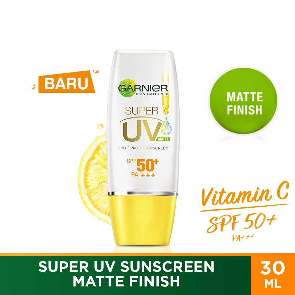 NEW [30 ML] GARNIER SUNSCREEN SUPER UV MATTE FINISH SUNSCREEN SPF 50 30 ML