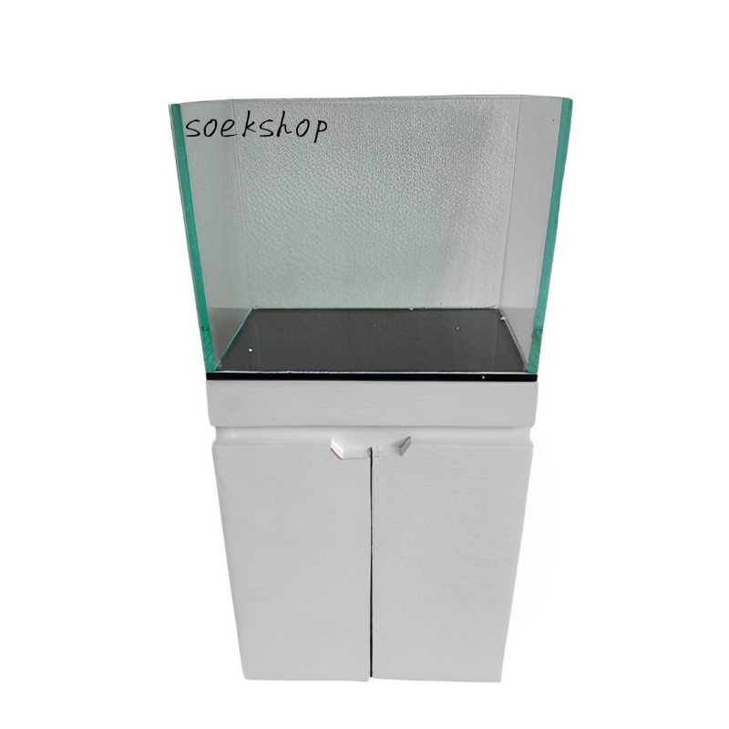 MEJA CABINET MINIMALIS, AQUARIUM CABINET, PLUS AQUARIUM 20×12×15