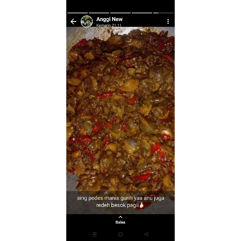 

oseng kima, kerang tawar, toe