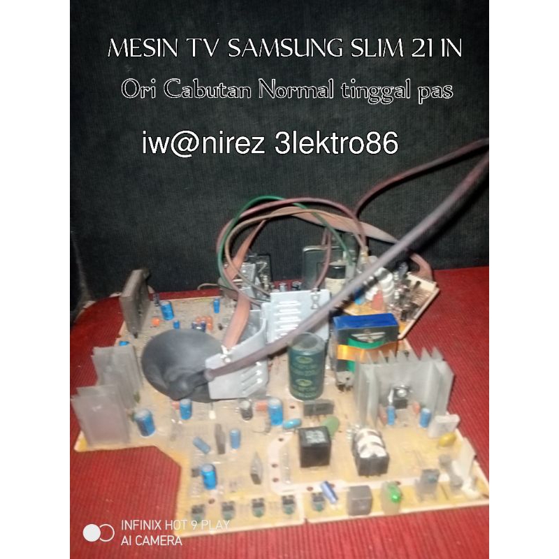 MESIN TV SAMSUNG SLIM 21 IN CRT TIPE 6229/6228 DR UNIT TV NORMAL