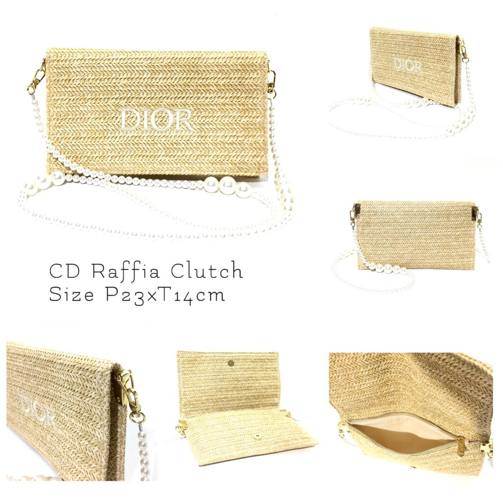 Clutch Bag Cd Raffia