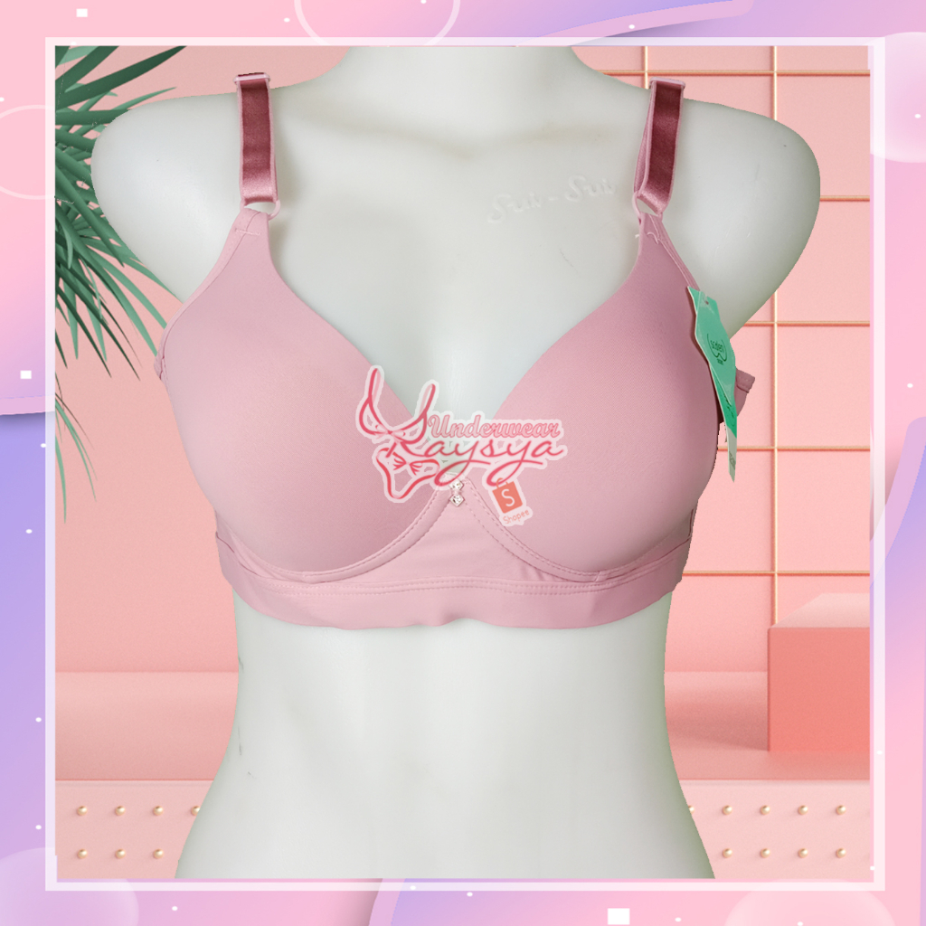 BH/Bra Scalen Secret A18 Cup Besar Busa Tipis Tanpa Kawat Ukuran 36-42
