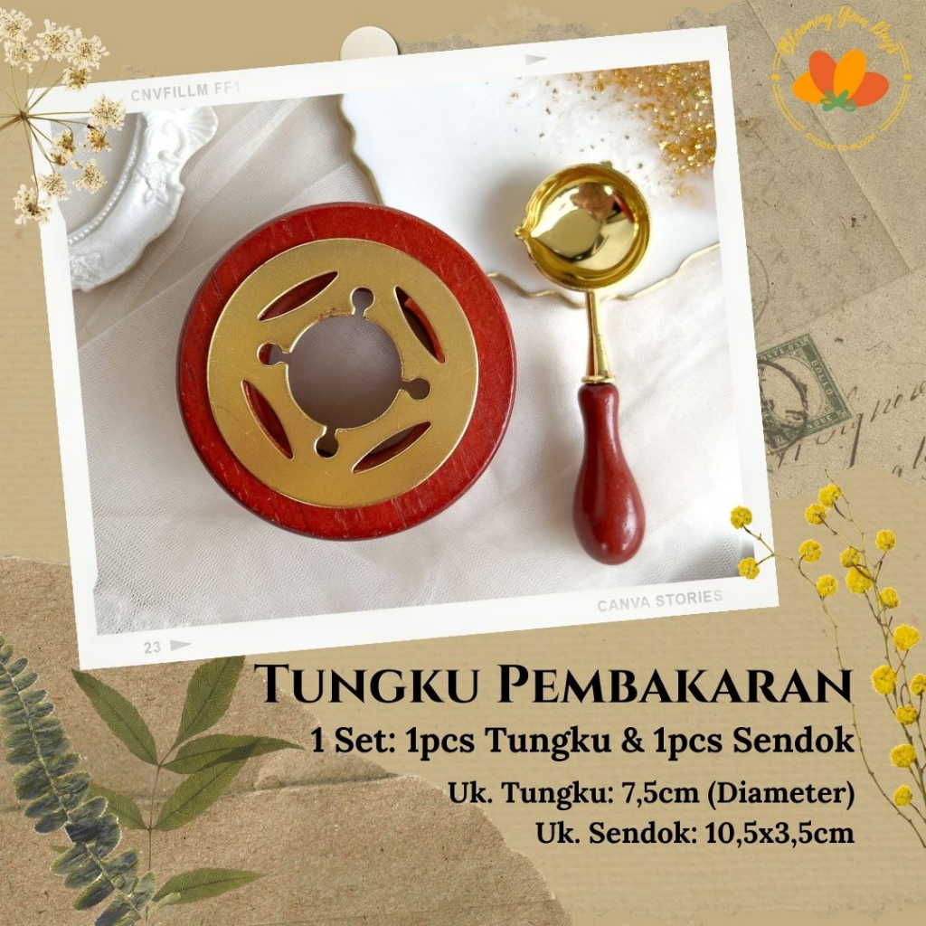 

HJK stempel wax sealed sendok kompor gagang wax sealed lilin wax pembakaran stamp