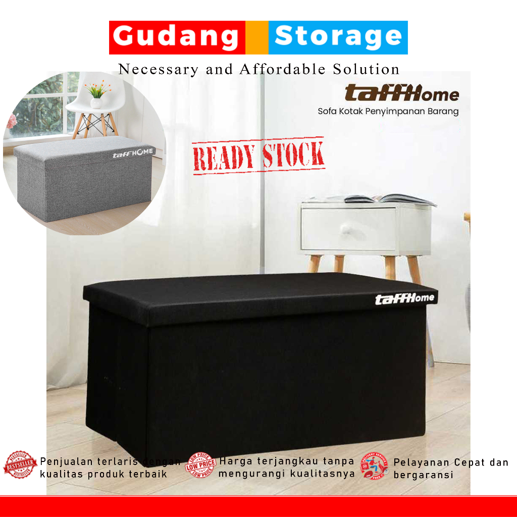 [Gudang Storage Official] SOFA BOX STORAGE TaffHOME Sofa Kotak Penyimpanan Barang Foldable Container