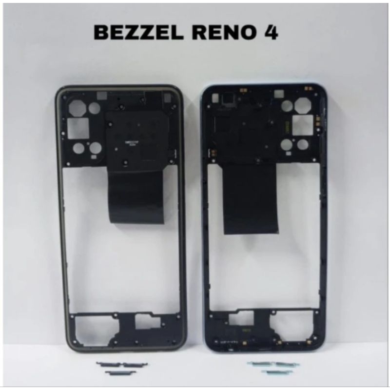 Bezel Bazel oppo Reno 4 4G Tutup Mesin tulang Bazel plus tombol luar volume