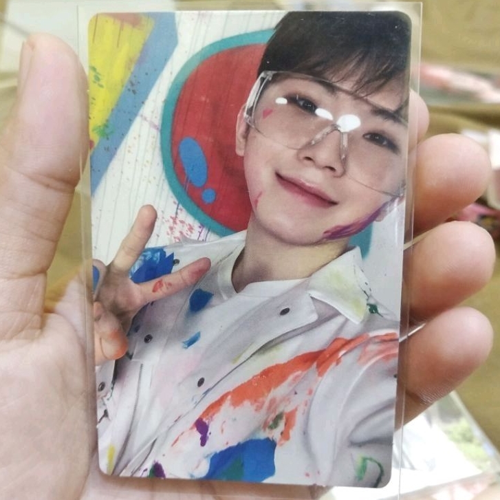seventeen woozi fts face the sun carat ver version carver peace sign pc photocard official