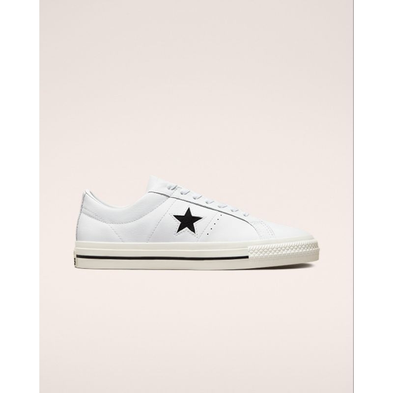 CONVERSE ONE STAR PRO LEATHER - WHITE/BLACK/EGRET