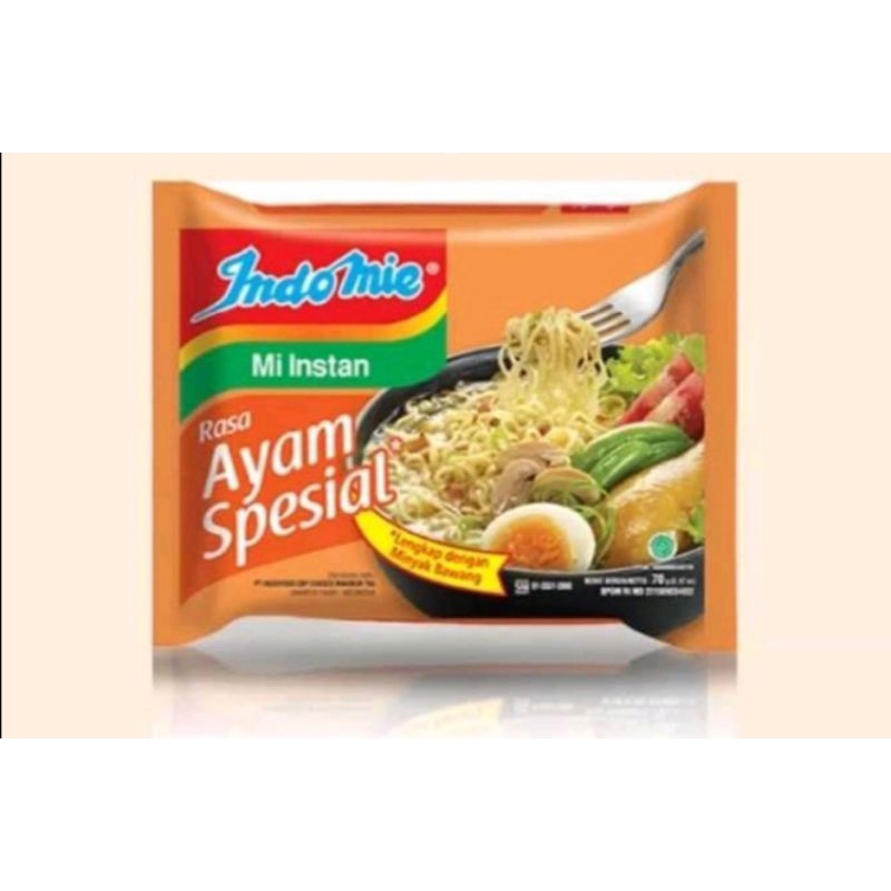 

Indomie Mi Instan Rasa Ayam Spesial 5 x 70gr /Mi Instan Live/Mi Instan Murah