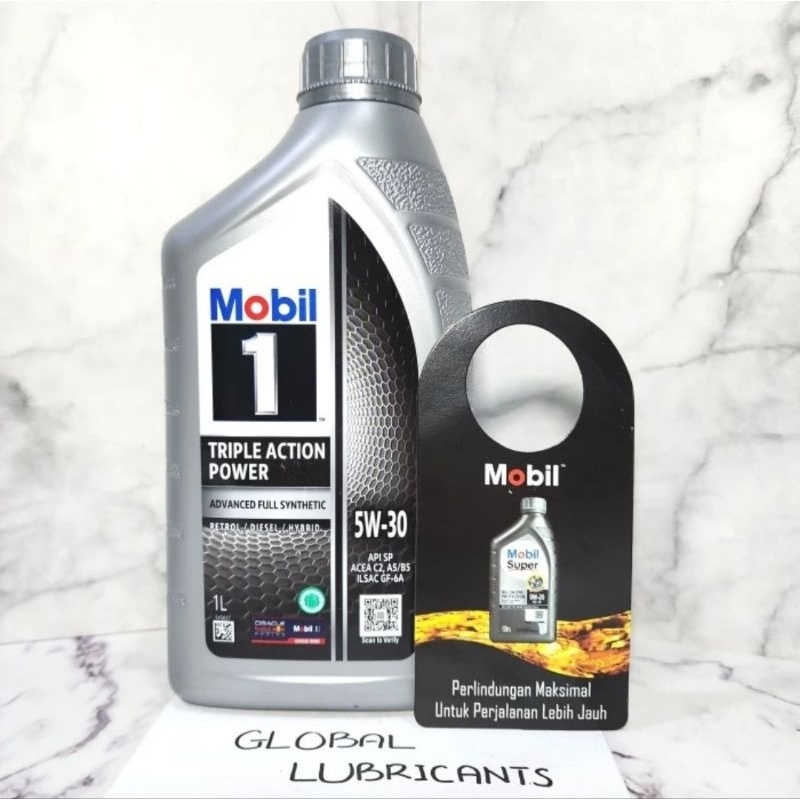 Mobil 1 Triple Action Power 5W-30 API SP 1 Liter (Oli Mesin Bensin/ Diesel/ Hybrid ADVANCED Full Syn