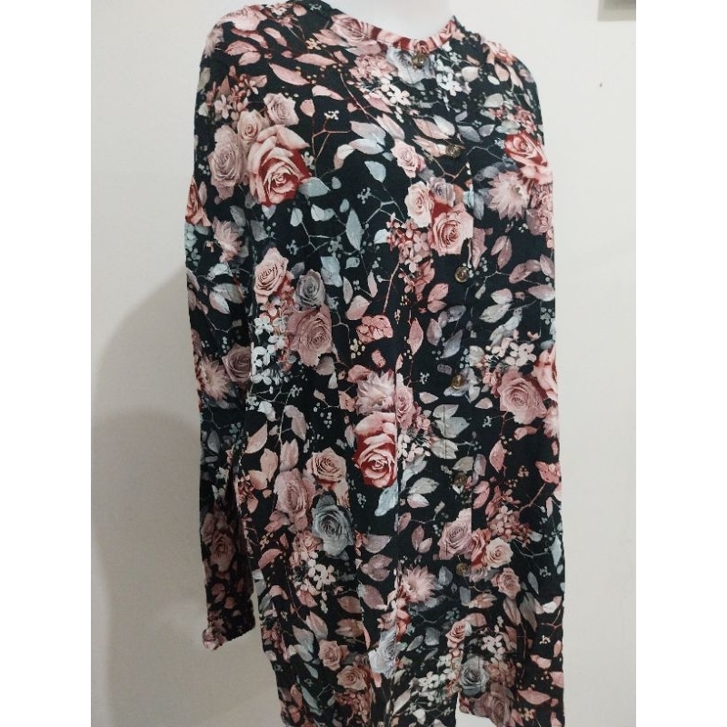 Tunik Bunga| Atasan wanita motif Bunga | Atasan Bahan Katun adem | atasan Jumbo