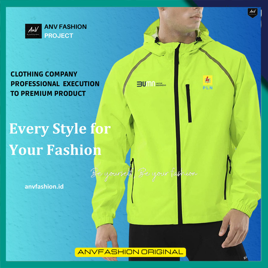 CUSTOM Jaket bumn Cagoule / Cougle / Jaket Parasut / Mayer Premium / Outdoor Waterproof hijau stabil