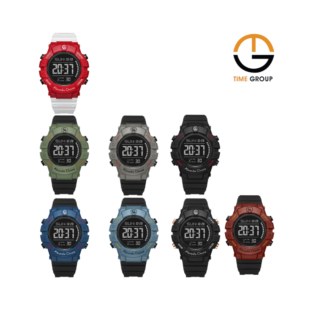JAM TANGAN PRIA ALEXANDRE CHRISTIE DIGI AC9387 AC 9387 MH KARET