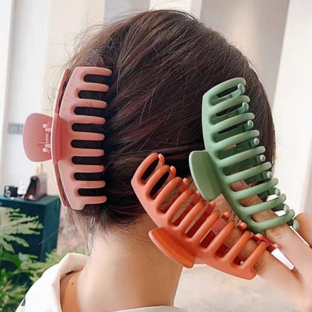 Deblinx Jepit Rambut Rol Besar 9 cm Dof Salon Jedai Cakar Matte Korea