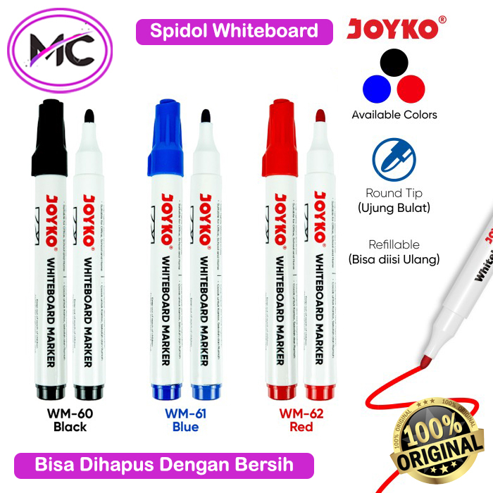 

Spidol Whiteboard Joyko Sepidol Papan Tulis White Board Marker Warna