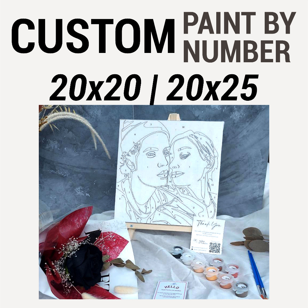 

Custom Paint By Number Kit | 20x20, 20x25