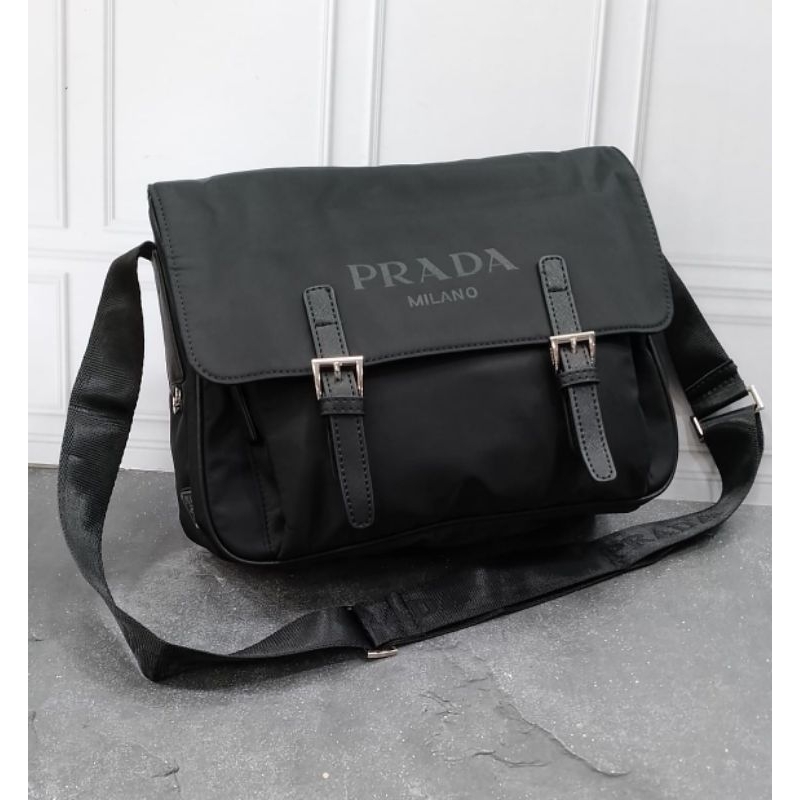 Tas selempang pria prada import tas slempang pria branded