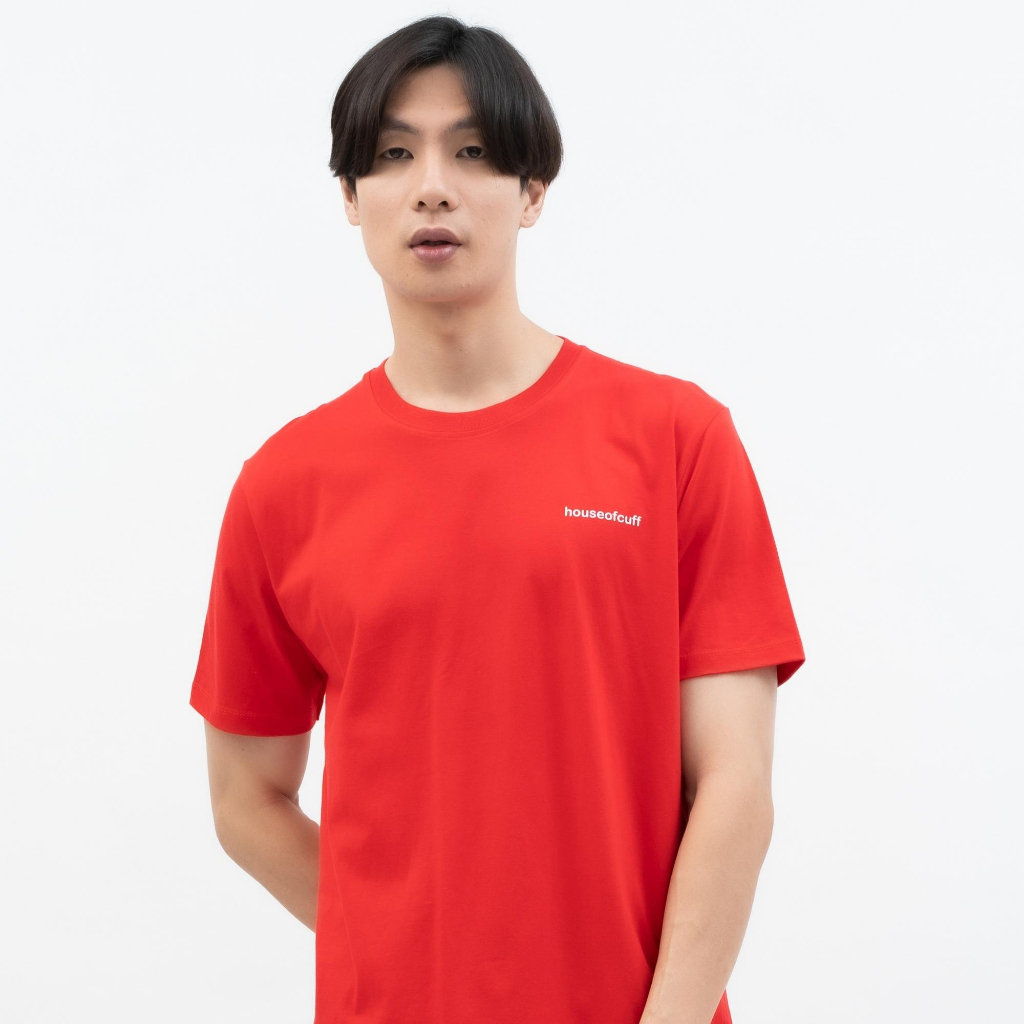 Houseofcuff Kaos Polos Pria Premium Bahan Cotton Katun Combed Lengan Pendek Merah