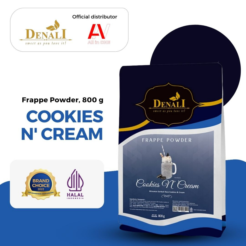 

Denali Frappe Powder 800g - Cookies N' Cream