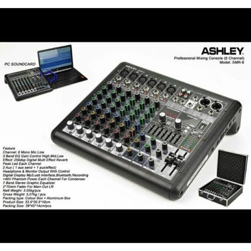 ASHLEY SMR 6 Mixer Audio SMR6 KOPER