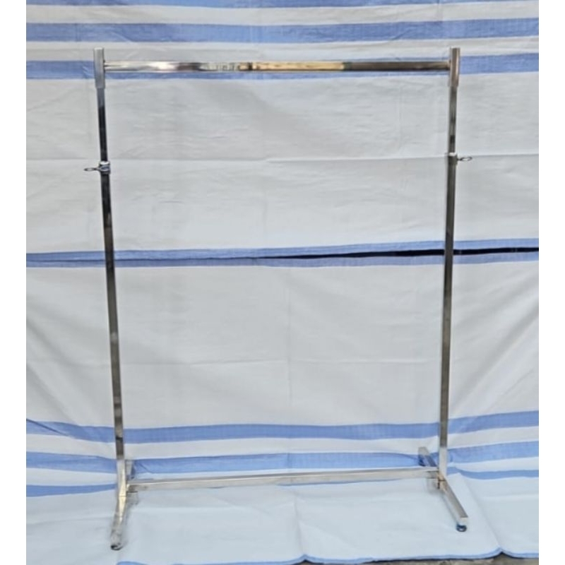 Gawang besi stenlis pajangan baju asli stainless