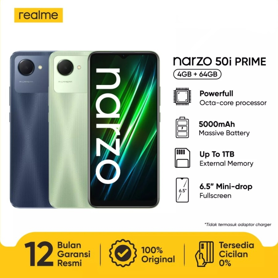 Realme Narzo 50i 3/32 GB Garansi resmi