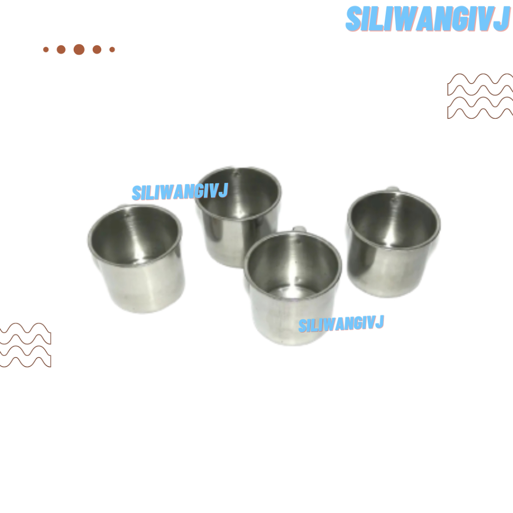 Cangkir Mug Mini Teh Kopi Susu Stainless 7cm / Gelas Stainless Mini