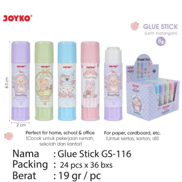 

Glue Stick Pen Lem Stik Batangan Pen Gs-116 Gs116 8gr Joyko 1 pcs