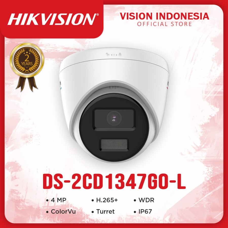 HIKVISION DS-2CD1347G0-L - HIKVISION IP CAMERA 4MP COLORVU