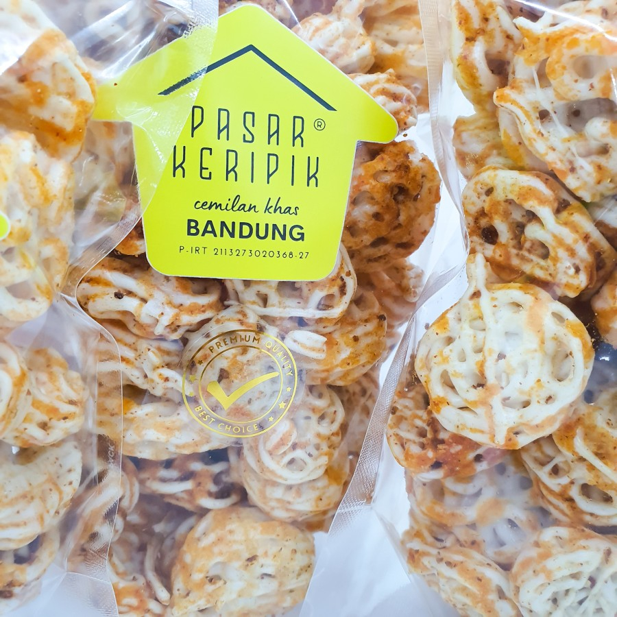 

Korzaln Pasar Keripik Kerupuk Seblak Cikur Mawar Pedas Size Kecil