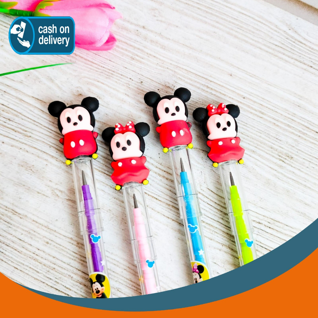 

PENSIL MICKEY MINNIE MOUSE UNIK PENSIL SUSUN BENSIA PELURU PENCIL KARAKTER REFILL UNIK
