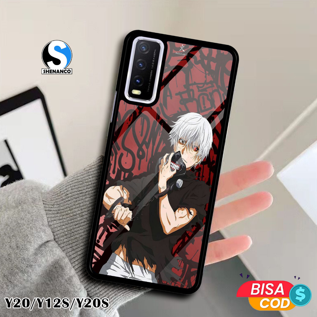 Case Vivo Y20 Y12s Y20s Y30 Y50 Terbaru Fashion Case Gambar Motif Anime Kaneki Aesthetic Casing Hp C