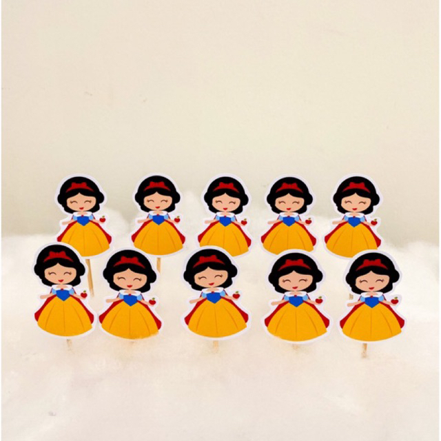 TOPPER CUPCAKE SNOW WHITE / CUPCAKE SNOW WHITE / TOPPER SNOW WHITE / HIASAN KUE SNOW WHITE