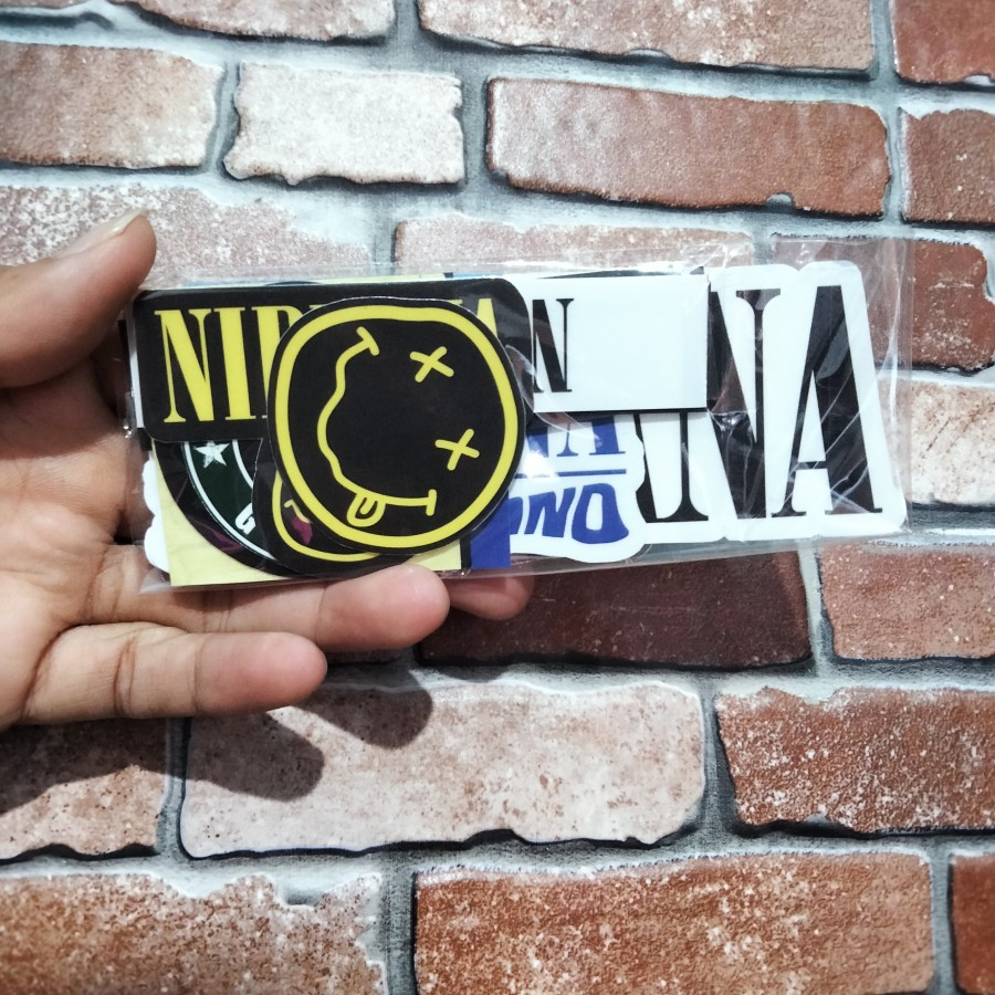 

Sticker Pack HD Nirava - Grunge - Curt Cobain - Stiker Vinyl - Band Musik Album Logo - Anti Air