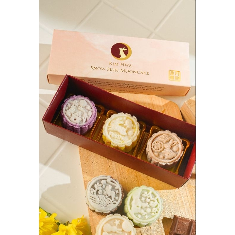 KHUSUS GRAB INSTAN Kim Hwa's Snow Skin Mooncake / Mochi / Snowskin - HARGA PER PC