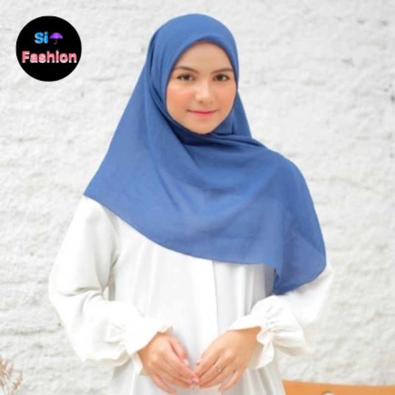 Hijab Bella Square Warna Biru Dongker