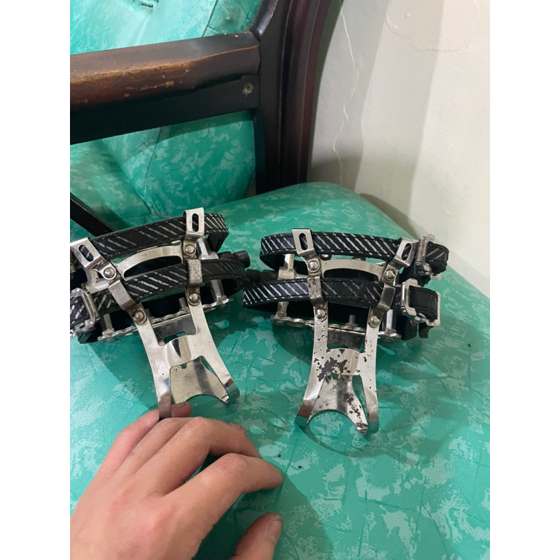 pedalset fixie pedal vp component toeclip all city double gate double strap cricker