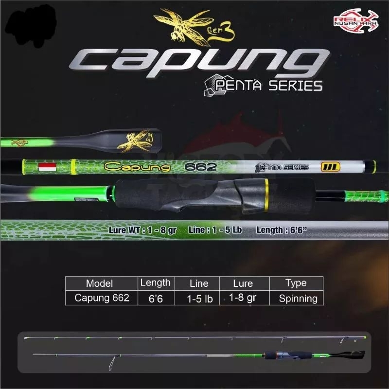 JORAN RELIX CAPUNG PENTA SERIES 662,702,732 ULTRALIGHT CASTING