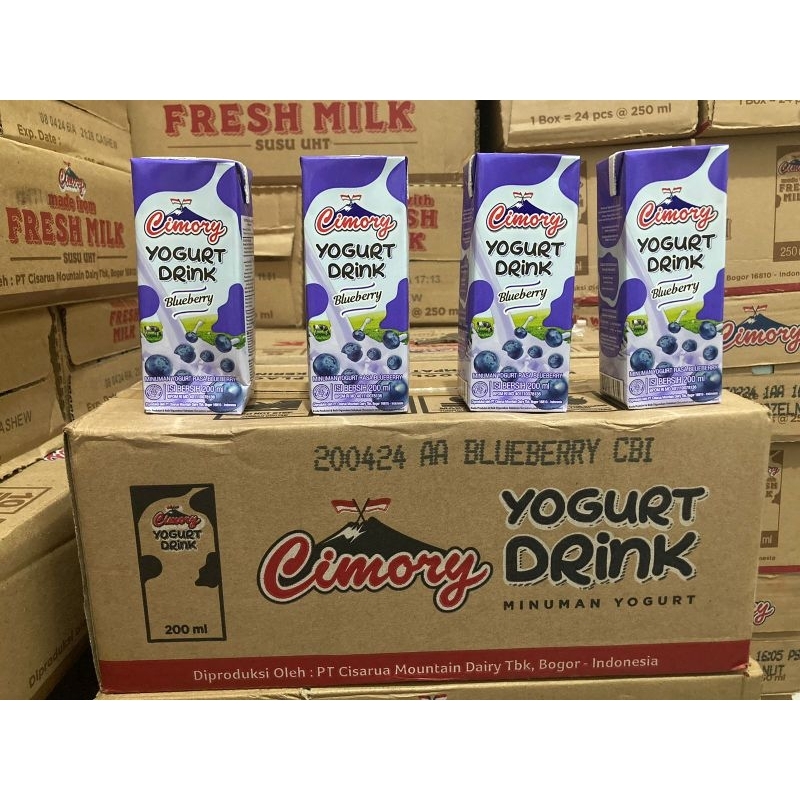 Cimory Yogurt Drink Kotak 200ml Yogurt  Blueberry