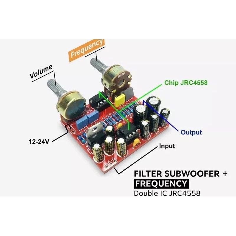 Modul/Kit Filter Subwoofer Double IC JRC4558(LPF)