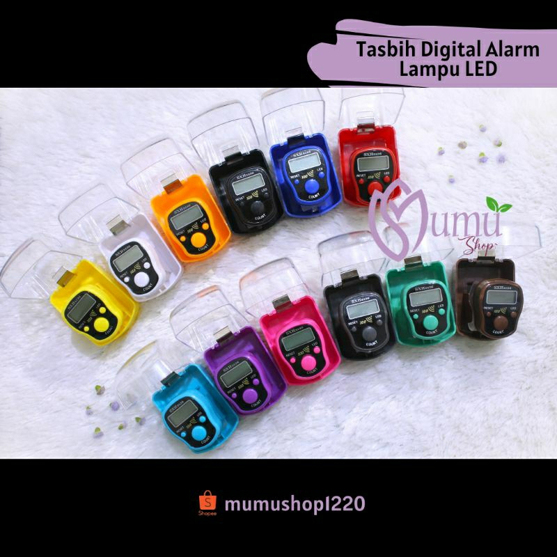 Tasbih Digital LED Alaram Finger Counter / Alat Hitung Digital Cincin / Tasbih dzikir sholawat