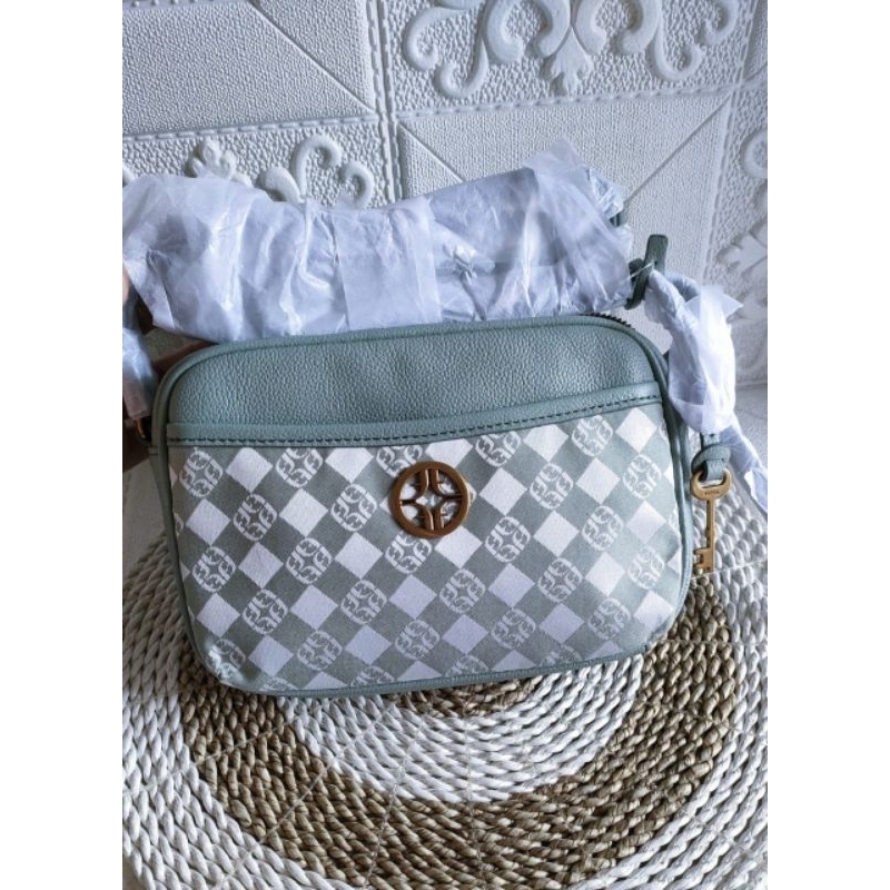 FOSSIL Brennon camera bag crossbody light sage