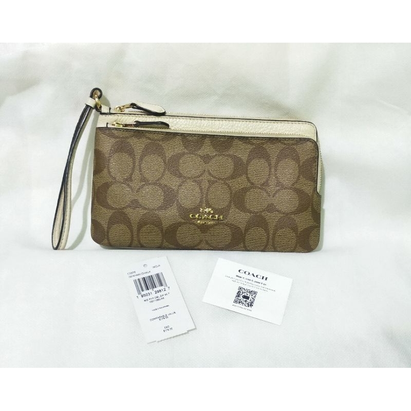 Dompet Panjang Coach Wrislet Double Zip, Original
