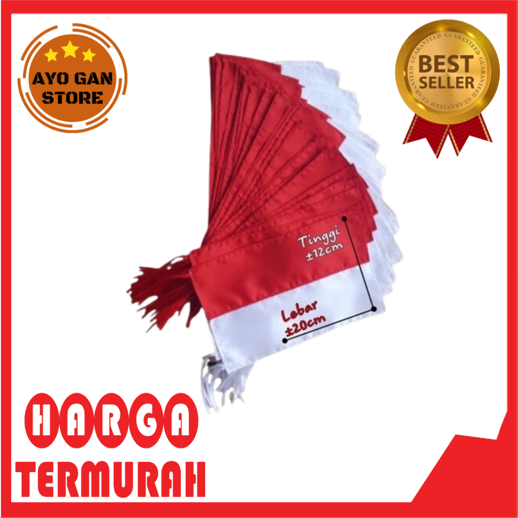 Bendera Merah Putih Kecil Mini Motor-Mobil-Pawai | Per 1Pcs